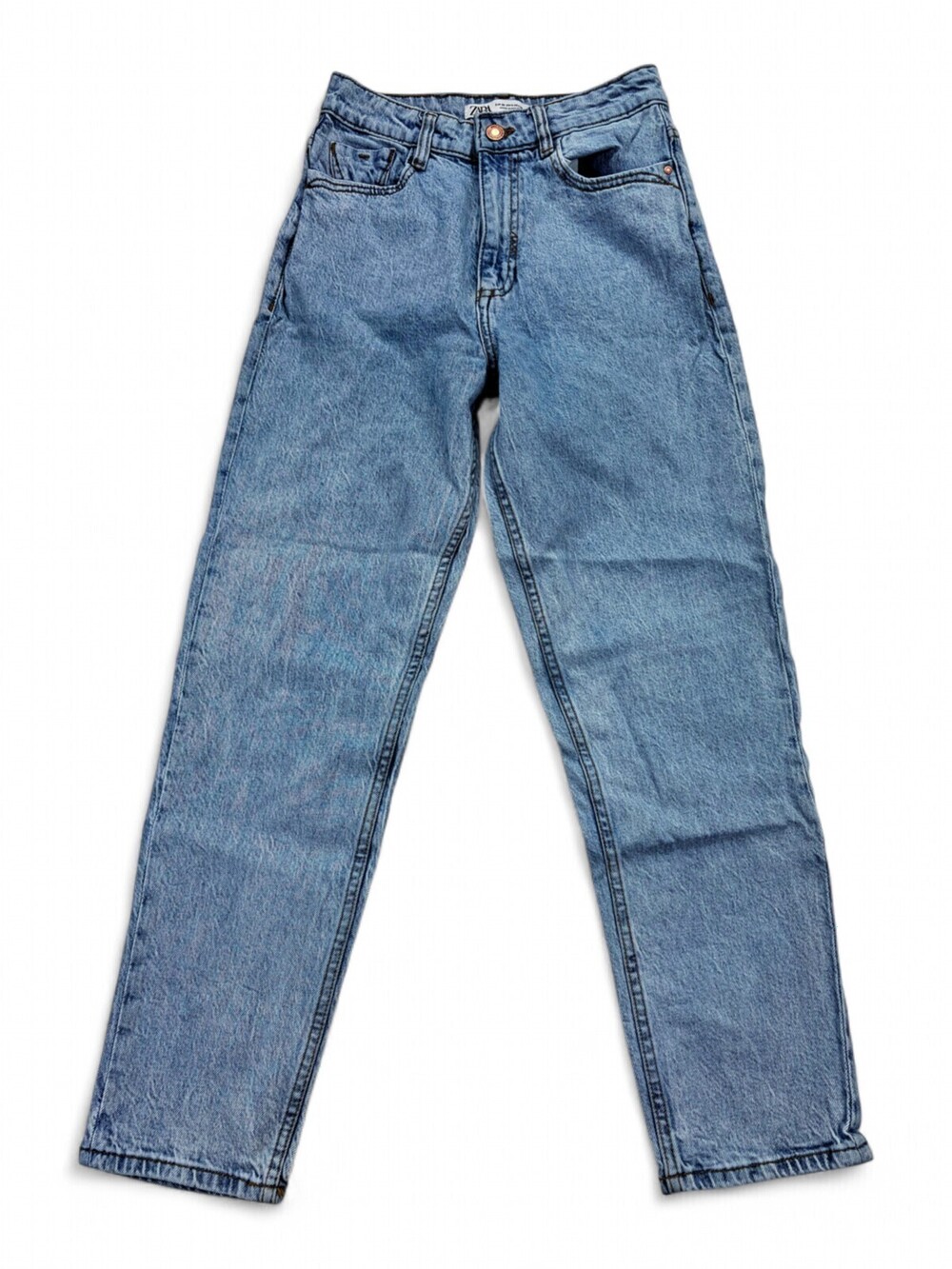 Zara Straight Leg Jeans Size 4 Light Wash
